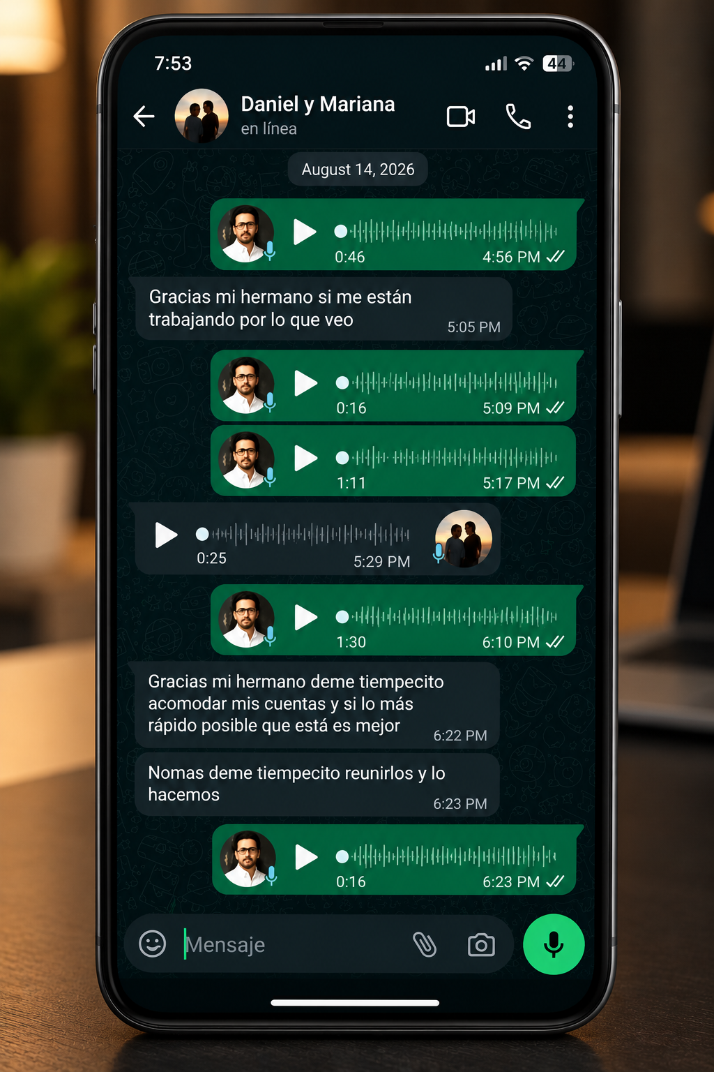 Conversación de seguimiento de un proceso de pareja
